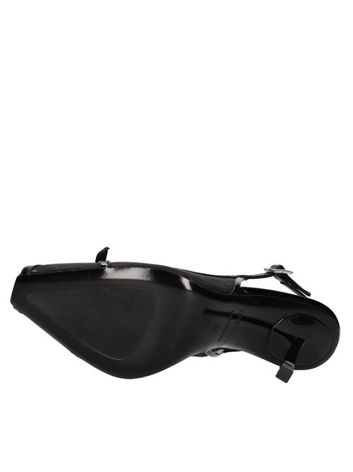 Décoletté slingback modello VITTORIA in pelle e tessuto LE SILLA | 3460D090BXPPNERO